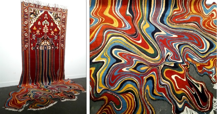 Faig Ahmed, Liquid, tappeto di lana tessuto a mano, 2014