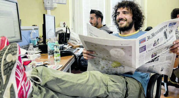 Nicola Dalla Mura Ag. Toiati Andrea Rivera in visita alla redazione del Messaggero.it